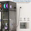 Armoire pour imprimante 3D avec support de rangement pour filament pour imprimante 3D à double couche, barre à filament en forme de T et conception anti-poussière