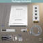 Thermostatic LED Rainfall Shower System, Ceiling Mounted Waterfall Showerhead with Handheld Spray-82331476