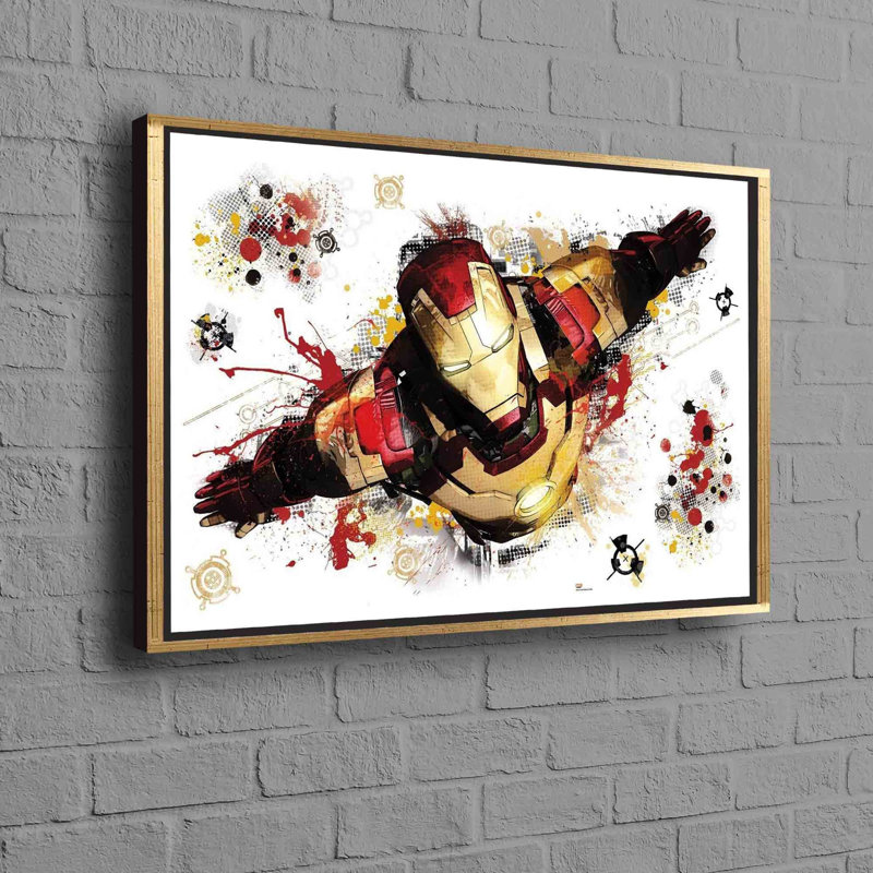 Print on Canvas, Framed Print without Mat, Gold, 60 cm H x 90 cm W