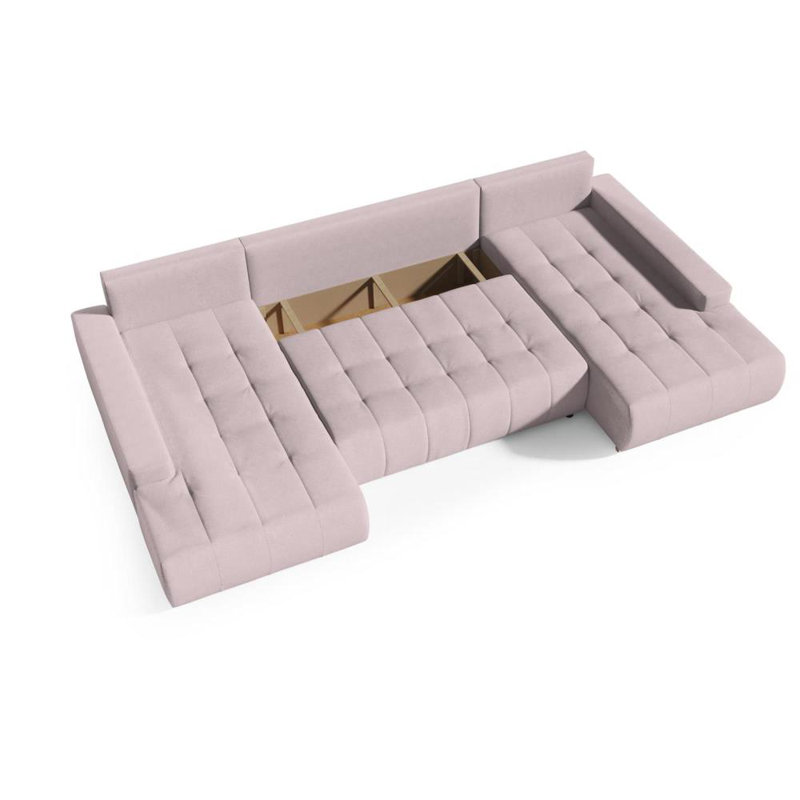Haussman Corner Sofa Bed, Pink