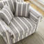 Fauteuil d'appoint surdimensionné en tissu rayé 40,94 po-1470148957