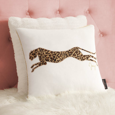 Juicy Couture Velvet Cheetah Plush Decorative Throw Pillows