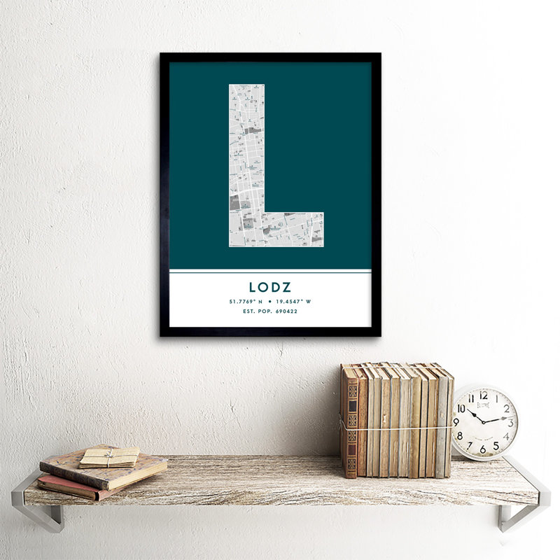 Luton England United Kingdom City Map by Wee Blue Coo - Single Picture Frame Typography