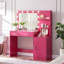 Bureau de coiffeuse avec miroir et lumières-2060436464