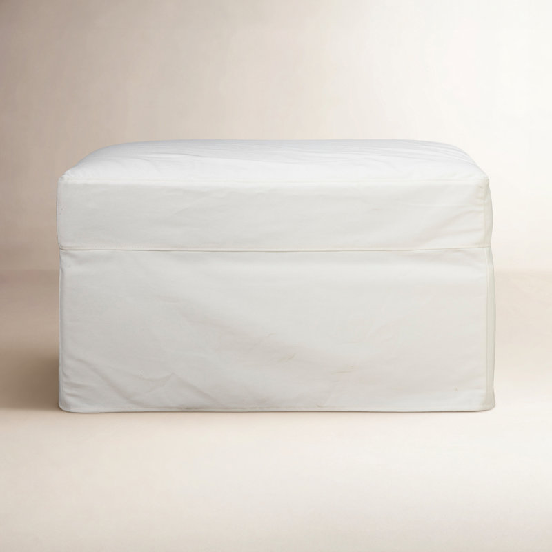 Savannah 41" Ottoman, Bayou Off White Canvas