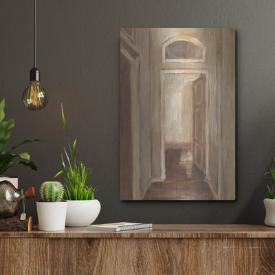 Art mural en métal luxueux «Interior Door Study 2» par Ethan Harper, 12 po x 16 po