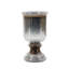 Lampe ouragan pilier en verre tourné à la main avec finition verre fumé-1019420061