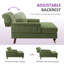 Chaise longue rembourrée en bois massif 37,01 po Erbes-599397816