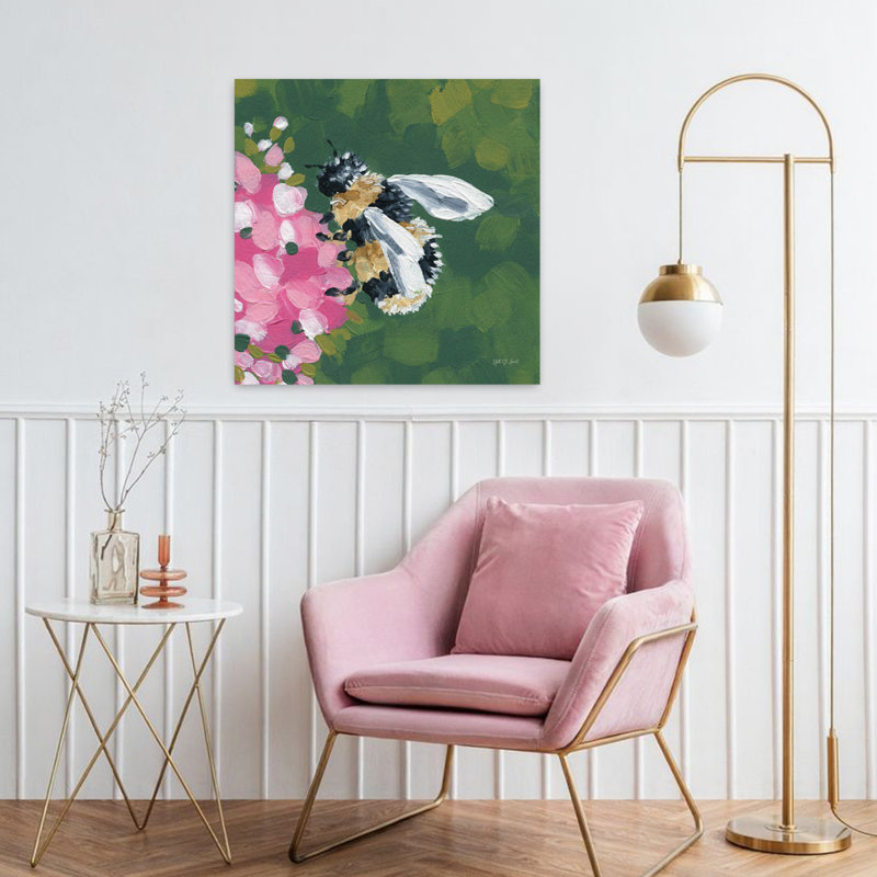 Art floral contemporain Busy Bee, H 32 po x l 32 po