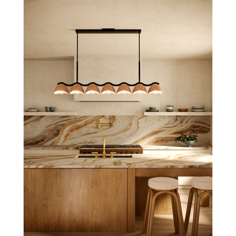 Atlas 42-In Linear Pendant, Peach