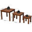Ensemble de 3 tables gigognes d'extérieur avec structure en bois d'acacia et design multifonctionnel Outsunny