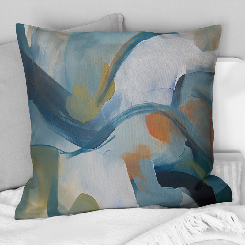 Coussin décoratif Distant Horizon In Retro Shades Of Blue