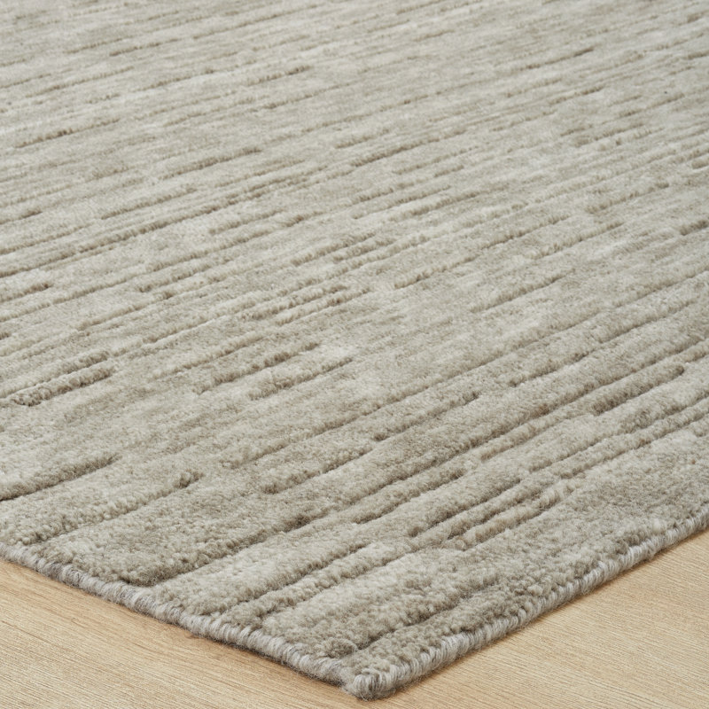 Luxe Warm Sand Wool Area Rug, Rectangle 2' x 3'