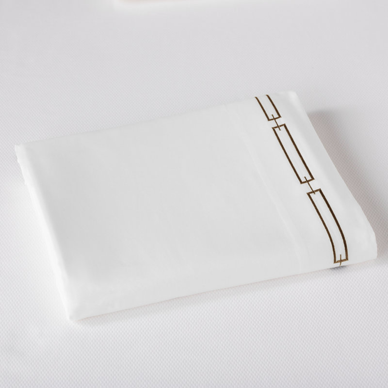 Stanza 420 Thread Count Egyptian-Quality Cotton Flat Sheet, Linen, Twin Flat Sheet