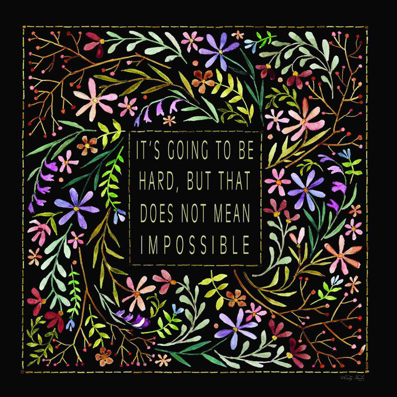 2884959 It's Going to Be Hard, H 12 po x l 12 po