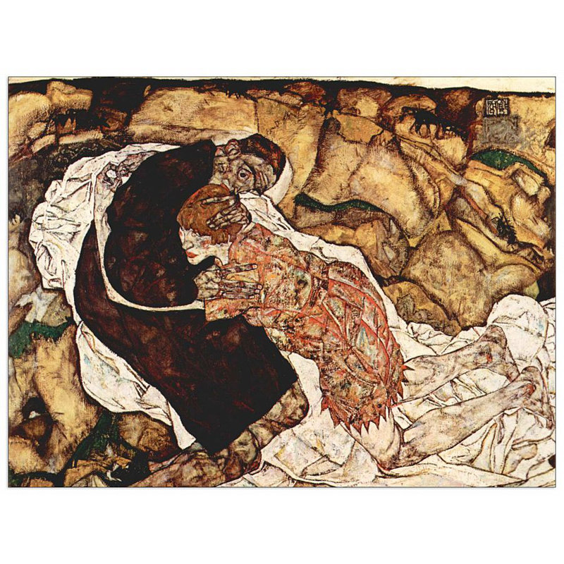 Egon Schiele - Wrapped Canvas Painting, 90cm H x 120cm W x 1.8cm D
