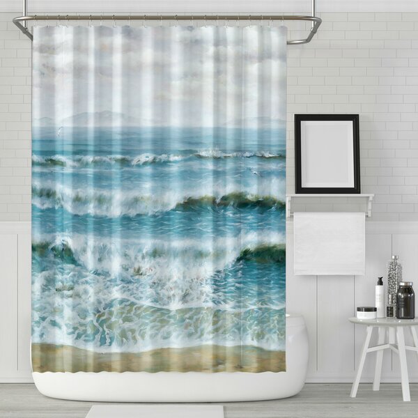 Highland Dunes Bradly Shower Curtain with Hooks Included & Reviews ...