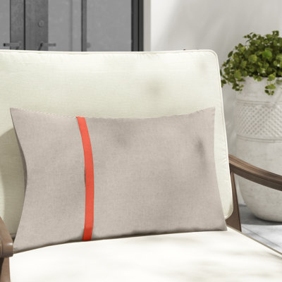 Quincy Striped Outdoor Reversible Throw Pillow