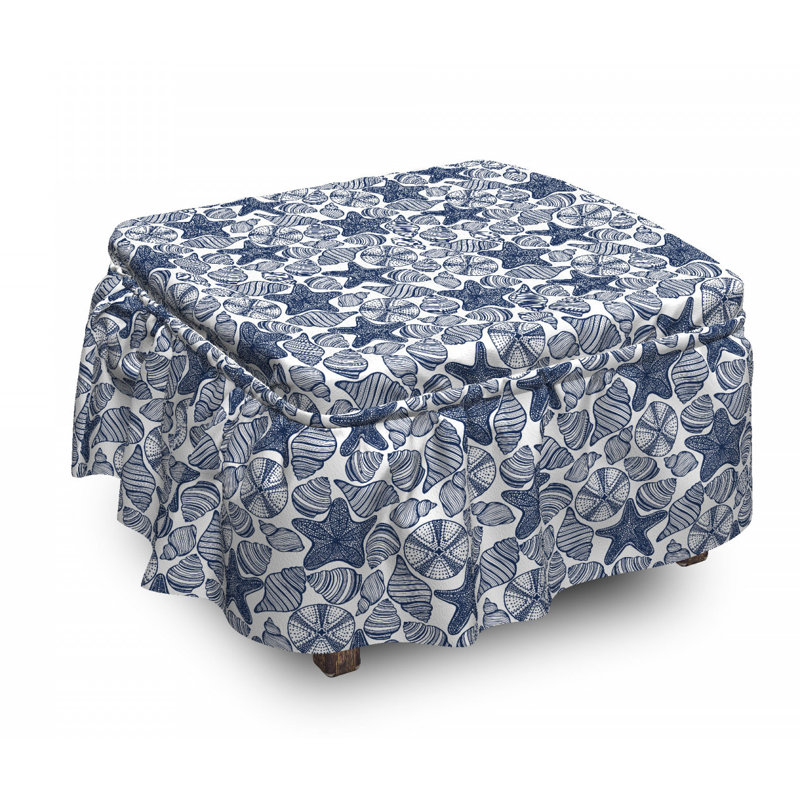 Housse pour repose-pieds starfish shells