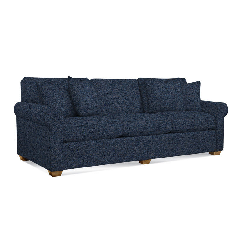Bedford Upholstered 98'' Sofa, Blue Buffalo Check; 0120-61, Havana 