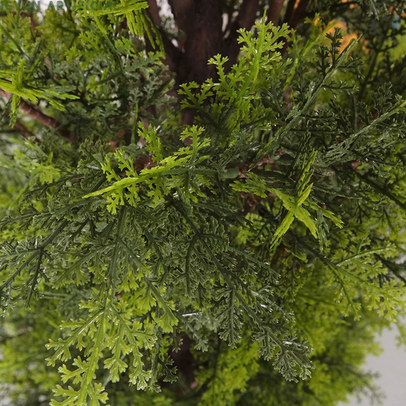 Faux Cedar Plant in Pot, 35.4" H x 13.7" W x 13.7" D, Green