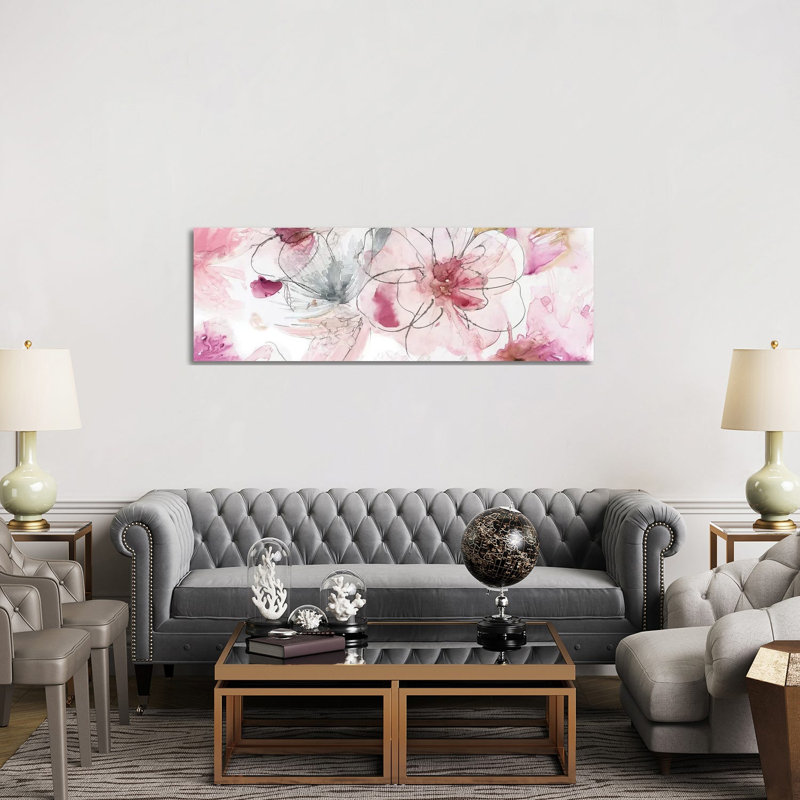 Pretty In Pink III by Asia Jensen - Wrapped Canvas Panoramic Painting, 152.4 cm H x 50.8 cm W x 3.175 cm D
