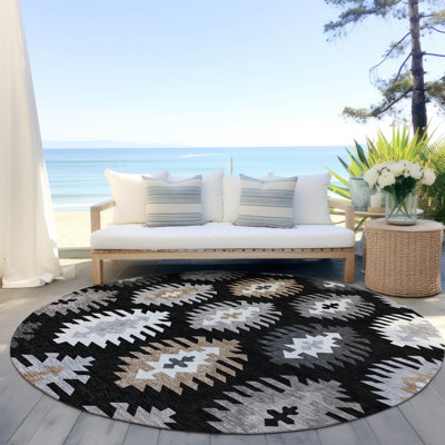Chayden Washable Southwestern Indoor / Outdoor Rug