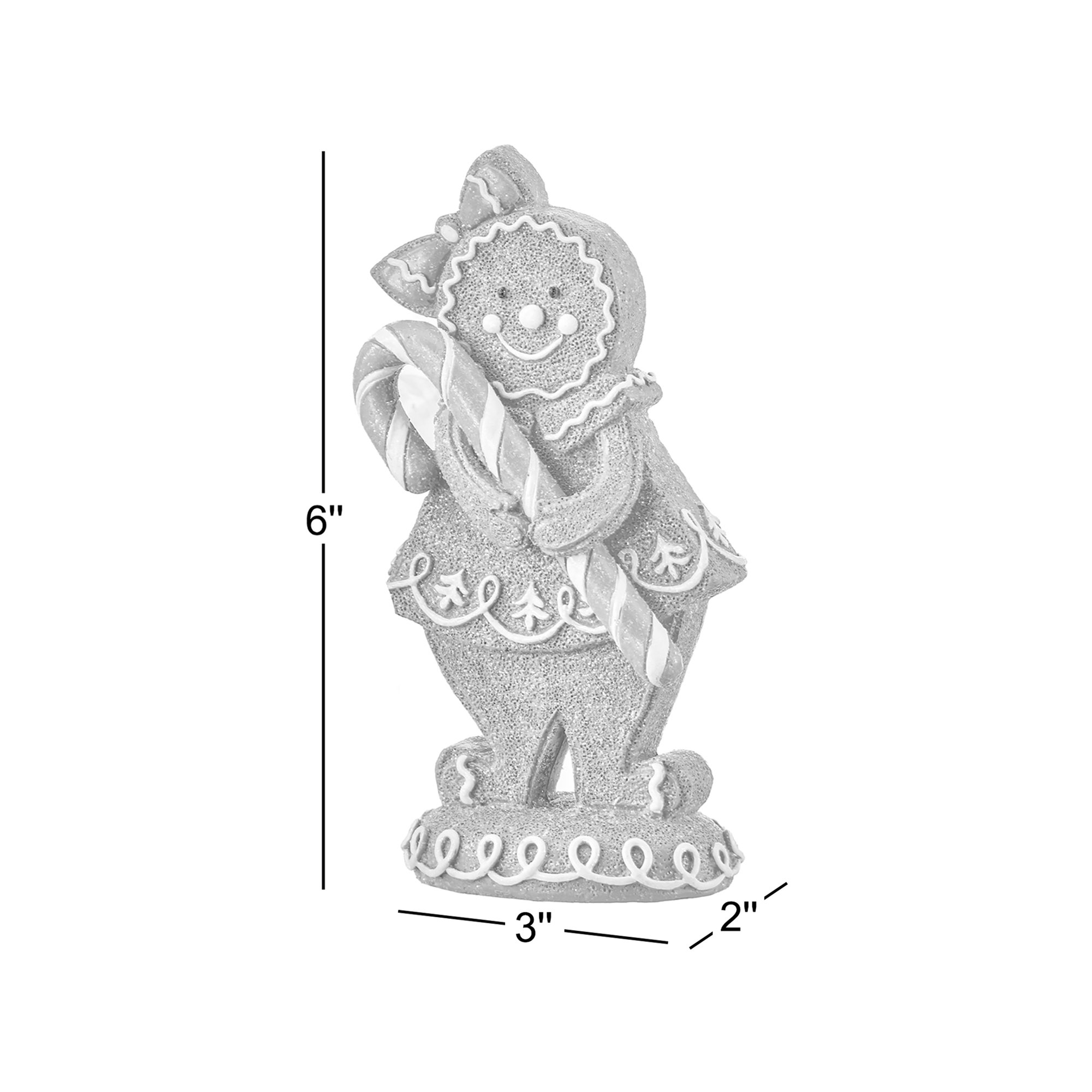 6" Resin Gingerbread Boy and Girl Set of 2
