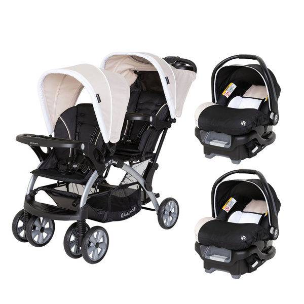 Baby Trend Sit N Stand poussette double pliable convertible avec 2