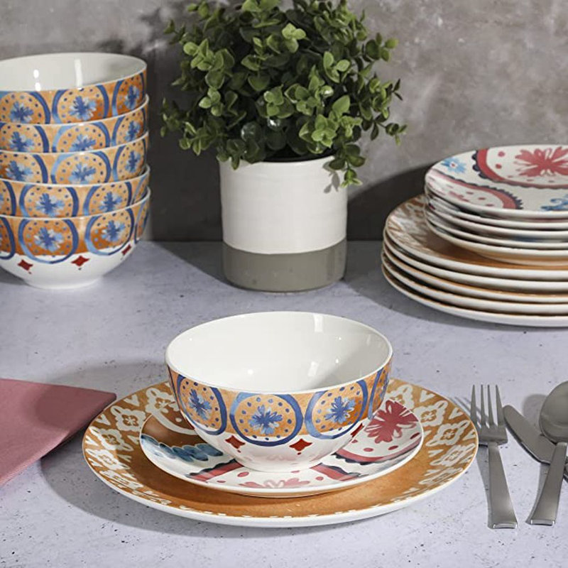 Gibson Tia Mowry Ceramic Dinnerware Set - Service for 6