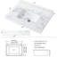 Lavabo de salle de bain 37 po x 22 po - Lavabo rectangulaire en céramique fritté blanc en céramique pour plus de confort compatible avec différents décors