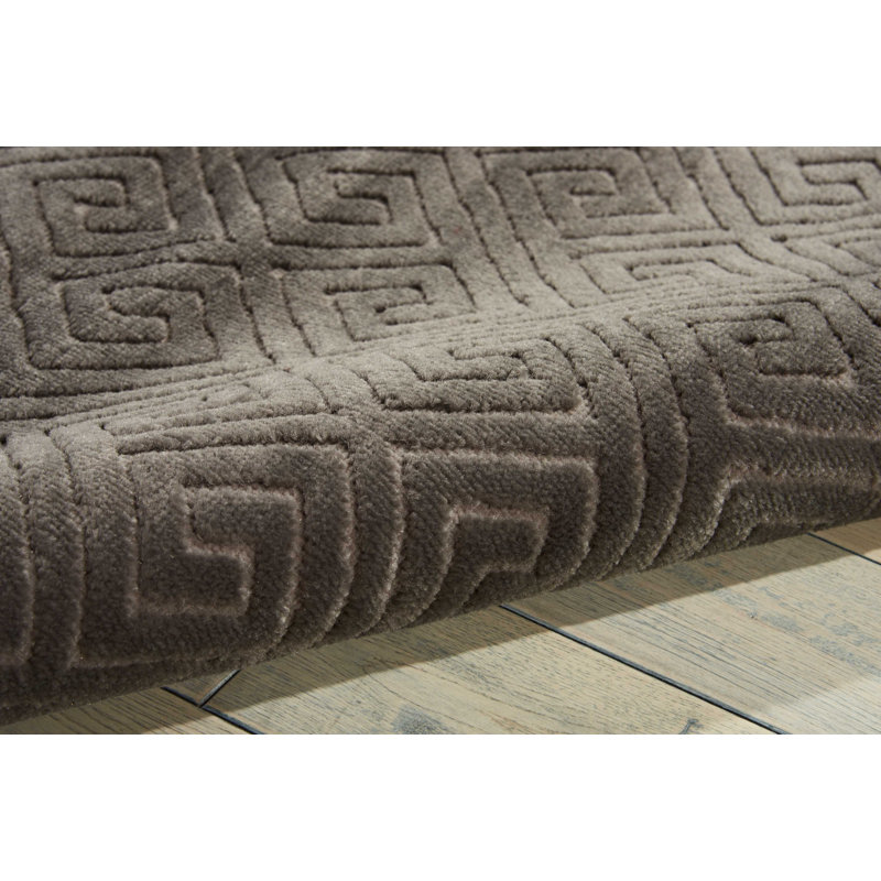 Tapis brun à motif géométrique Baildon, Rectangle 2 pi 6 po x 4 pi