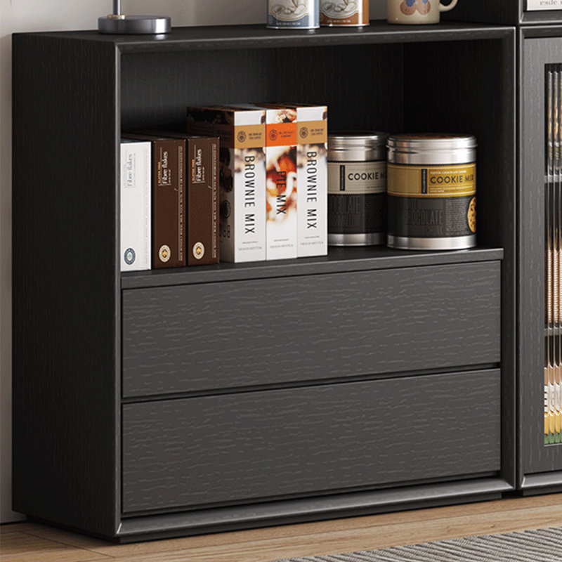 American style luxurious black bookcase