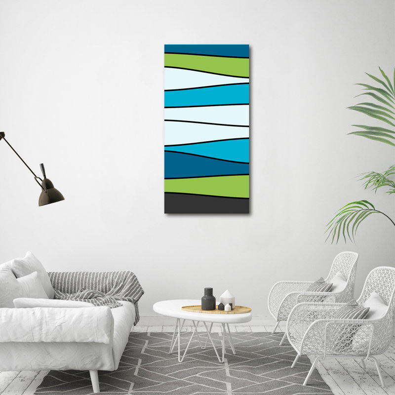 Colored stripes 1 Piece Wrapped Canvas Wall Art