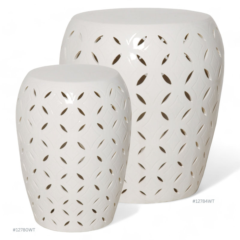 TABLE Caynan Margaretta, BLANC H 19,5 po x 22 po