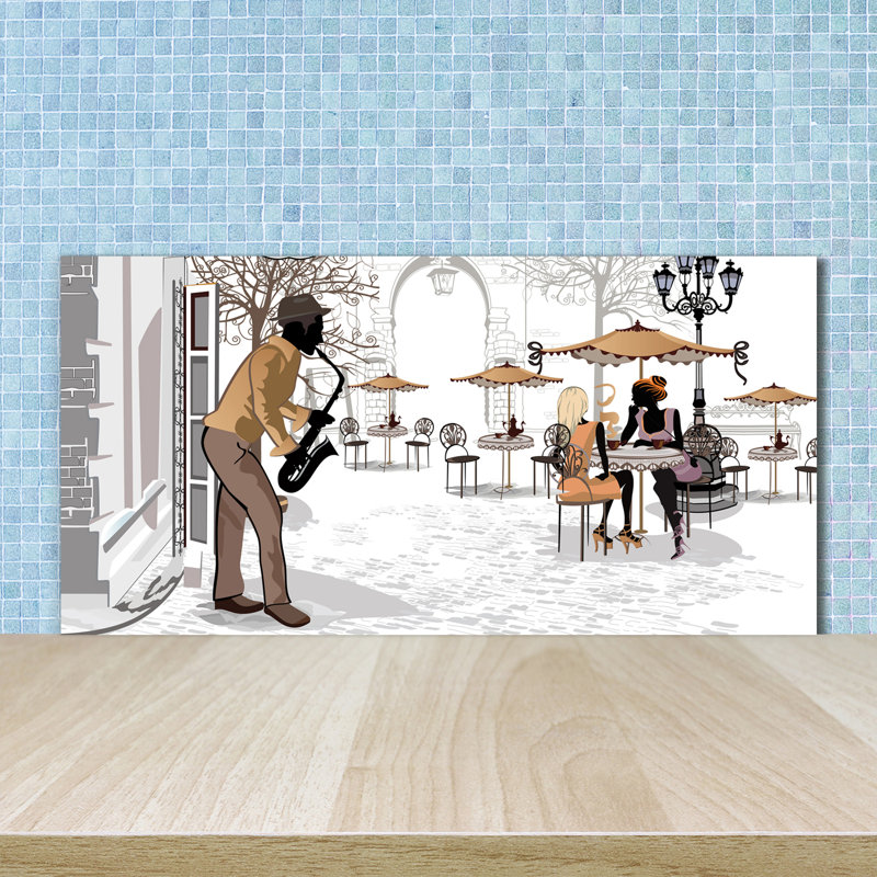 50cm W x 100cm L Glass Peel and Stick Panel