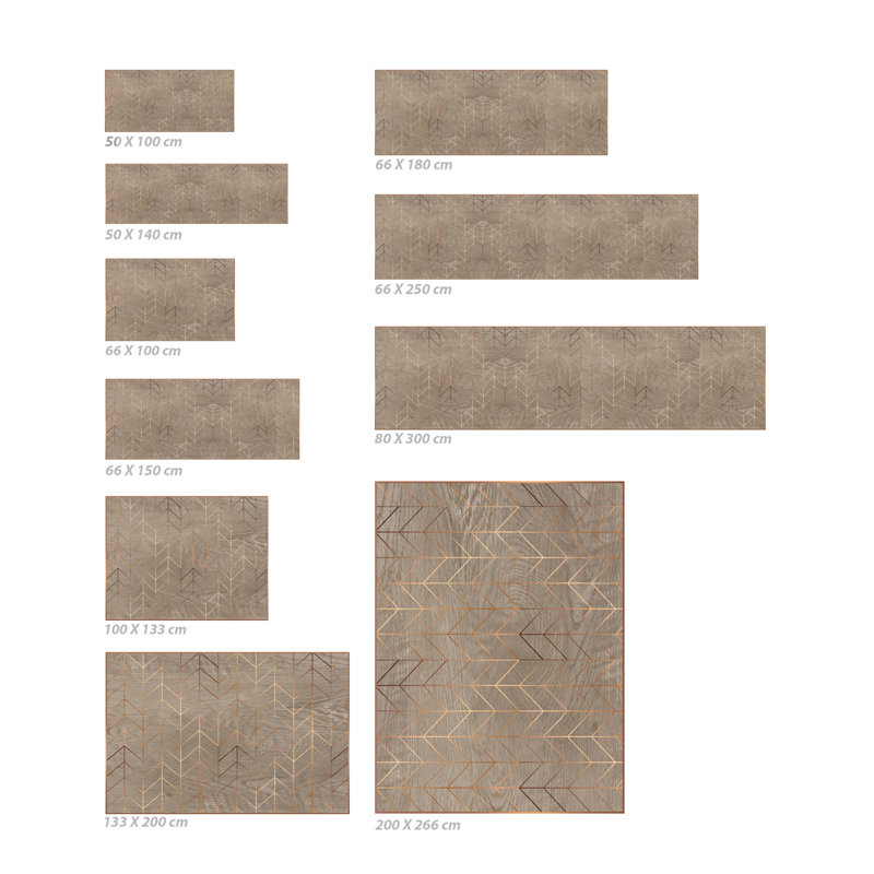Alcie Vinyl Machine Printed Area Rug, Runner 66 x 250cm