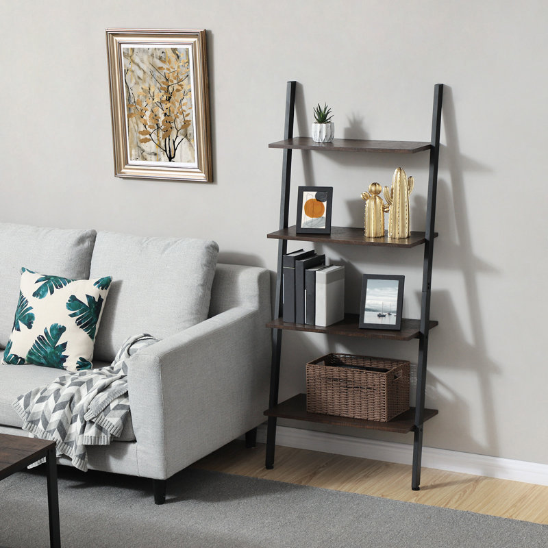Ciotti Ladder Bookcase, Dark Brown