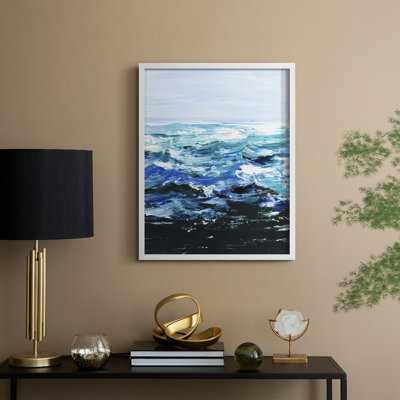 «Beneath the Sea Surface I», reproduction encadrée - bois massif