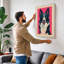 Happy Collie Modern - Wrapped Canvas-1645120390-1645120388