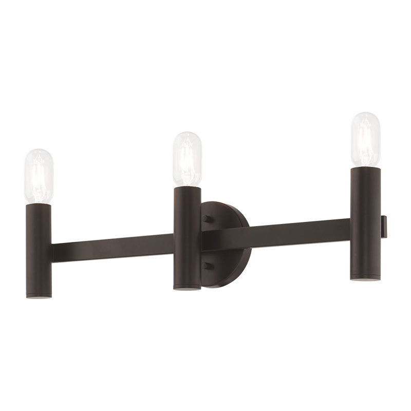 Éclairage pour meuble-lavabo à 3 lumières à intensité variable Martella, Bronze