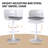 Classic Compact Bar Stool Set Of 3 - Swivel & Height Adjustable, Cat-scratch Resistant Fabric, For Kitchen & Living Room, White-gray-1397179941-1397179939-1401693733