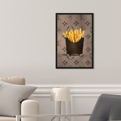 «Fashion and Glam Louis French Fries Classic Yellow», impression sur toile