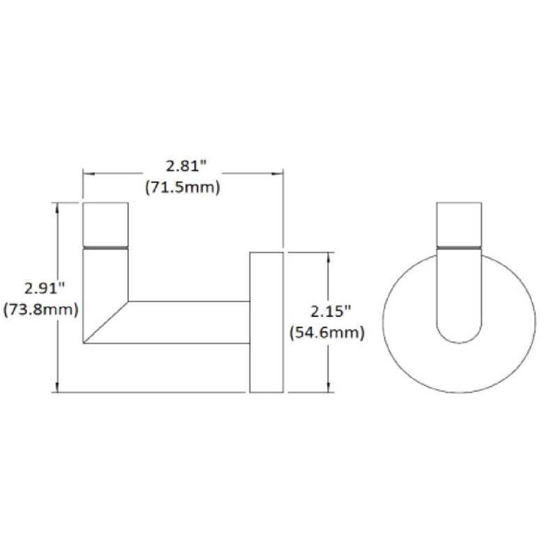 Satin Nickel Wall Mounted Single Robe Hook