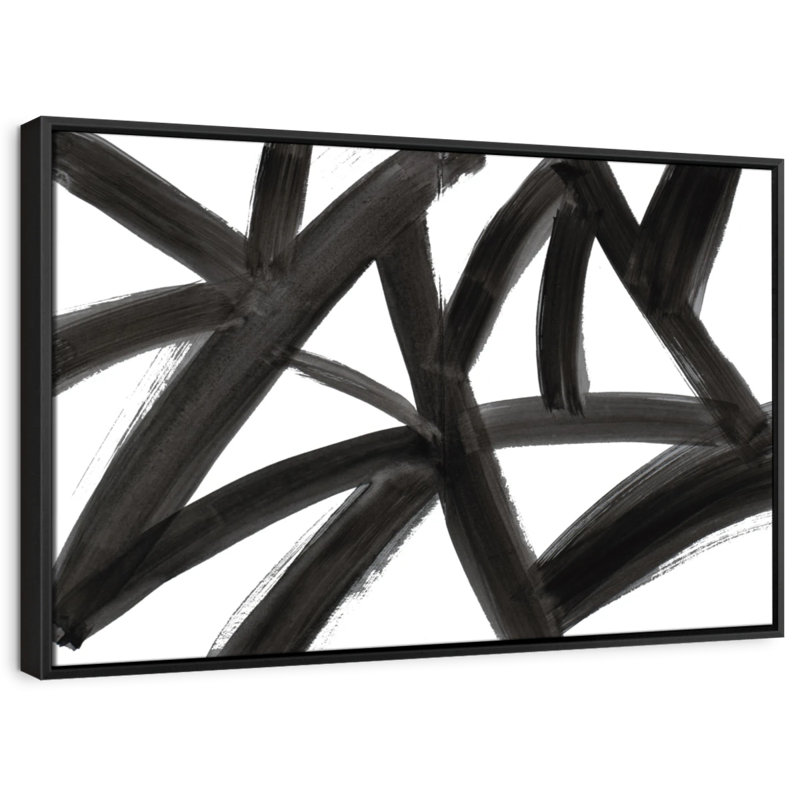 Abstract " Black Roads Abstract ", 25" H x 37" W