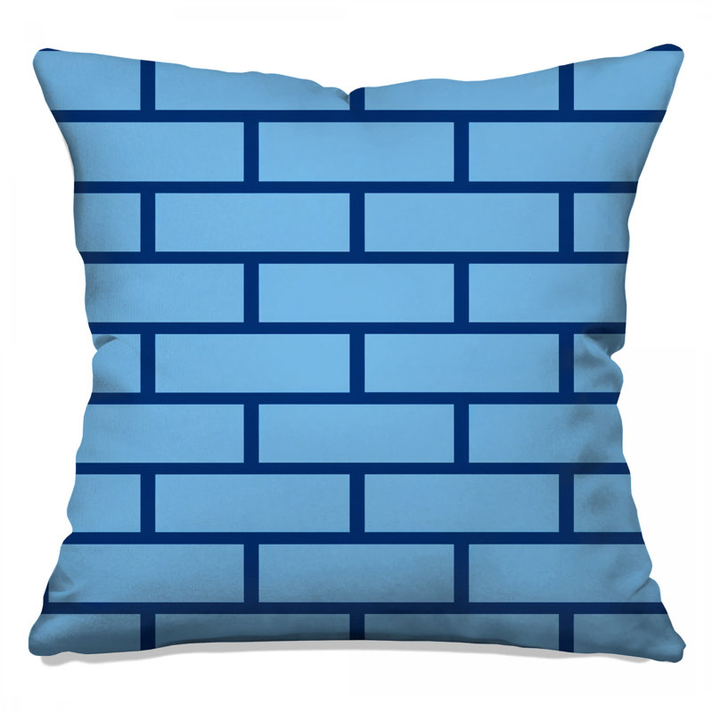 Coussins décoratifs Blue Brick, 16 x 16 inches