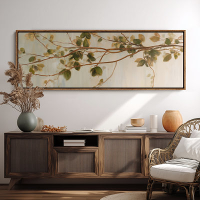 Green Branches Botanical Painting for Living Room Print Wall Art