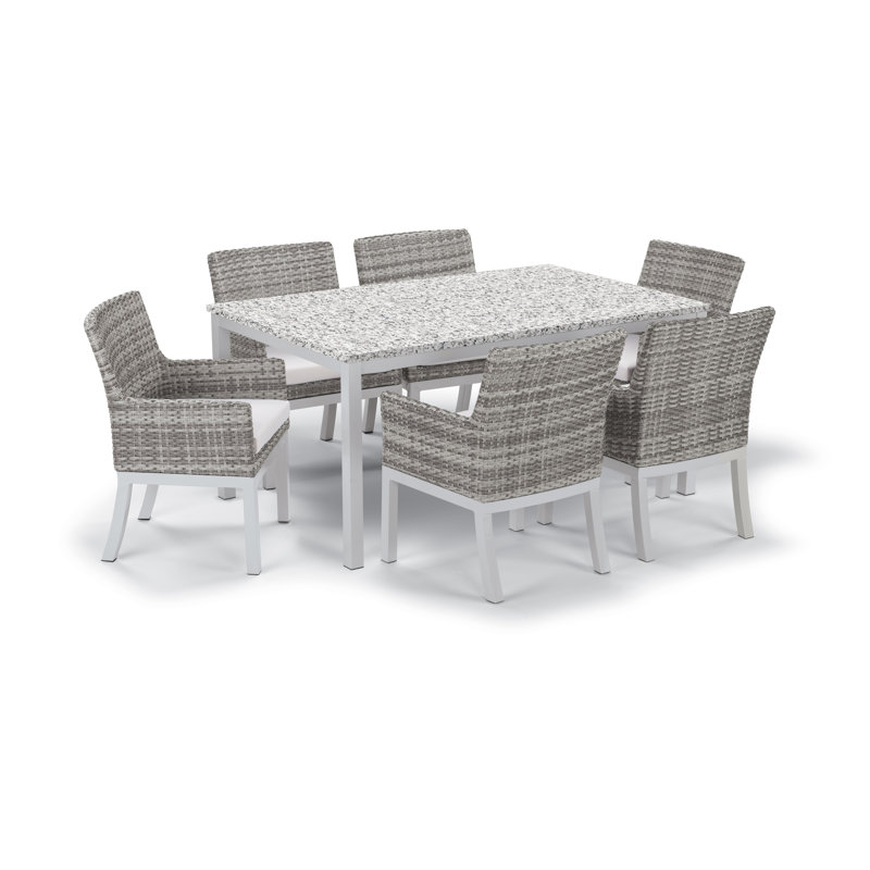 Travira Outdoor Dining Table, Ash
