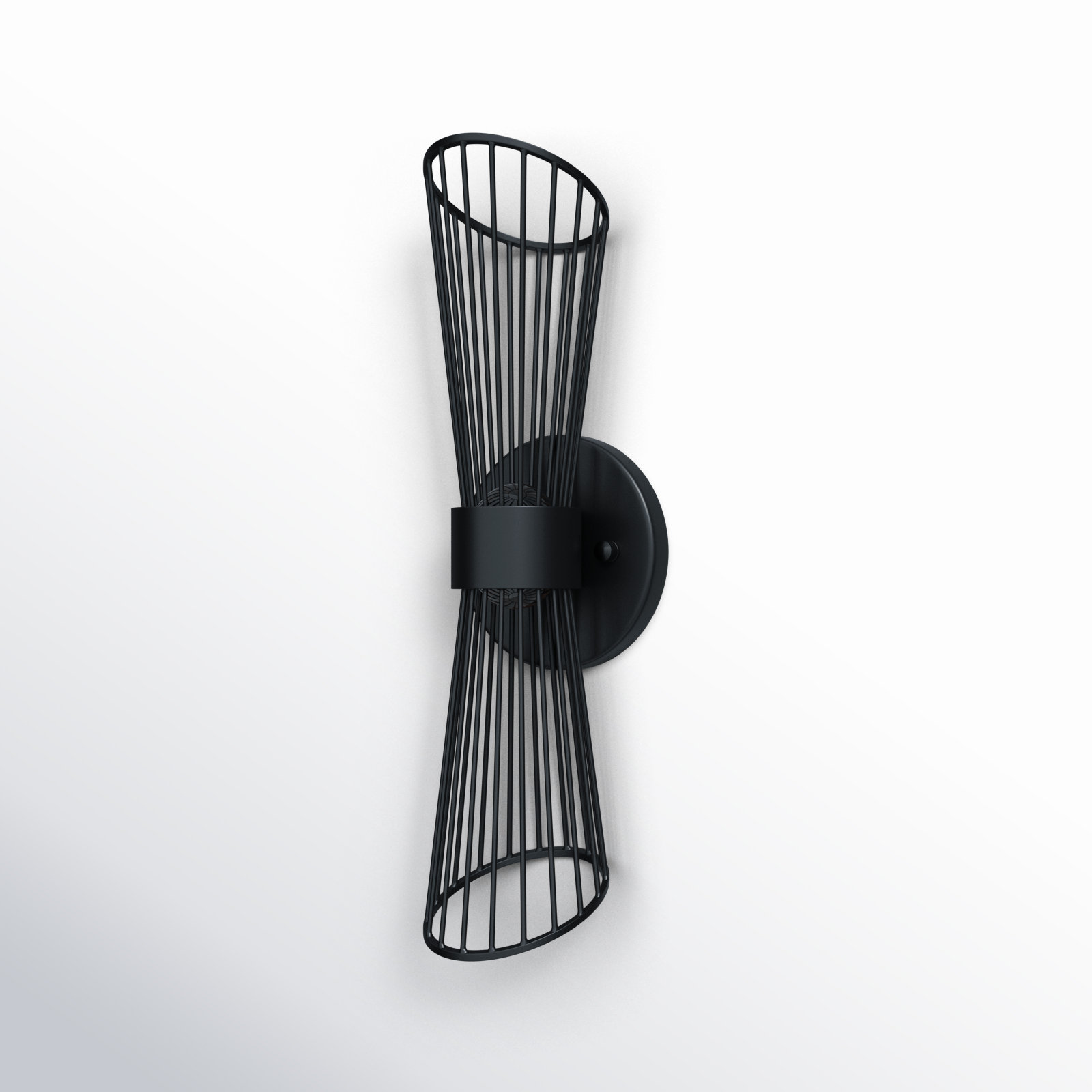 Gazania Single Light Dimmable LED Wallchiere, Black