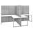 Easy Office 2 Person L-Shaped Desk Workstation with Panels Cubicle - Reversible-49663018